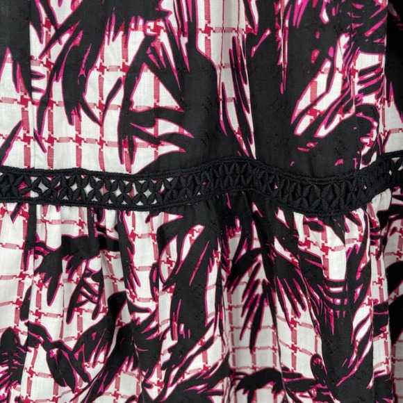 NWT - DIANE VON FURSTENBERG Lucia Tiered Cotton Midi Skirt in Palm White - Sz 6 - Picture 7 of 12